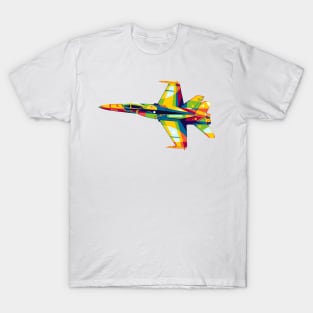 F/A-18 Hornet in Pop Art T-Shirt